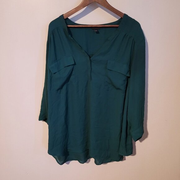 Torrid Harper Popover 3/4 Sleeve Blouse SZ5 - Picture 1 of 4